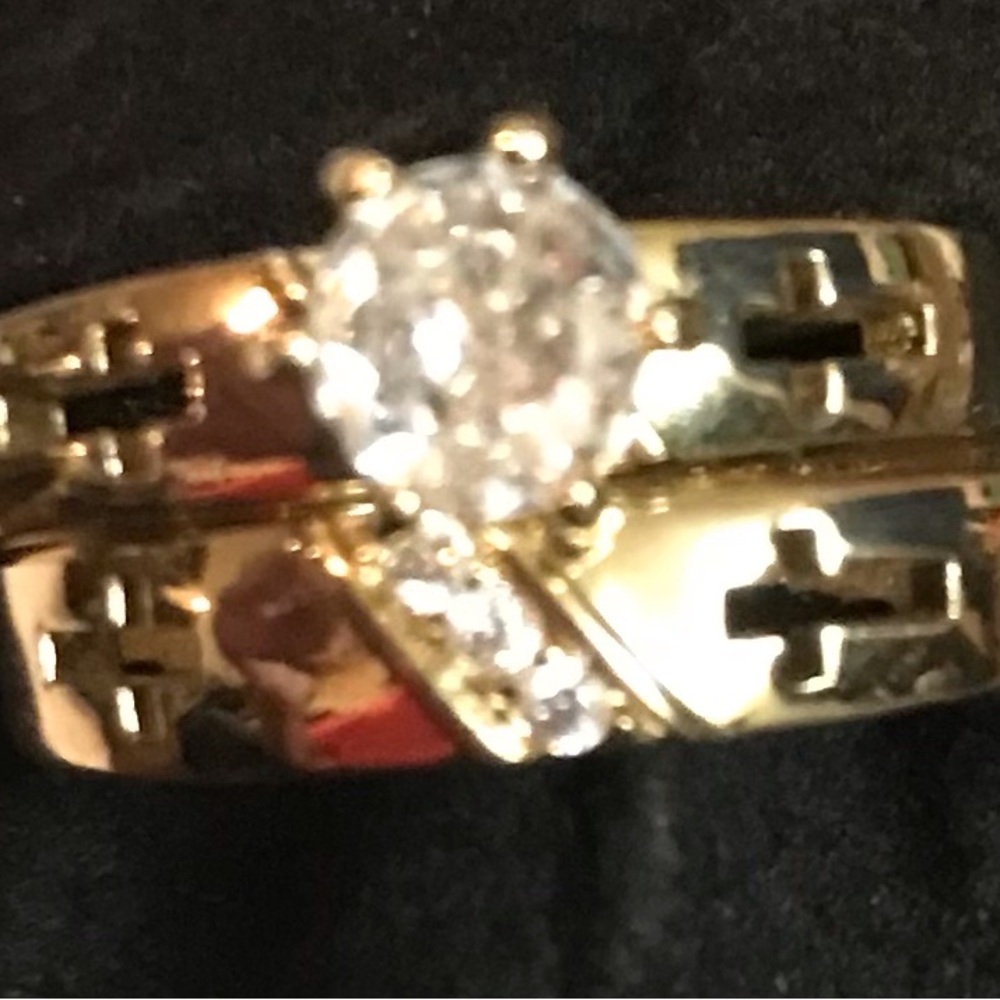 Gold diamond Ring & Band
